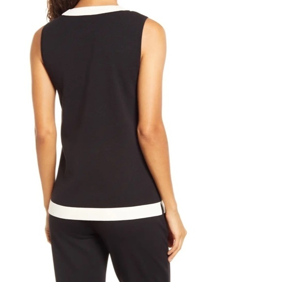 Anne Klein Colorblock Sleeveless Sweater - Picture 2 of 6
